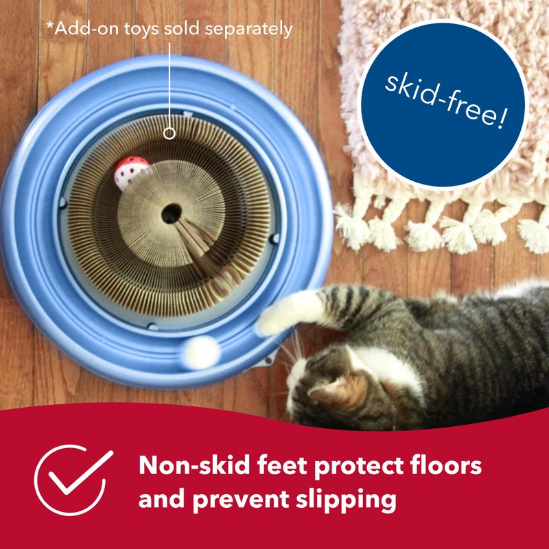 Bergan Coastal Pet Turbo Scratcher Cat Toy - Cardboard Cat Scratcher Pad with Cat Toy Ball Track and Catnip (1 Pack) - Image 5