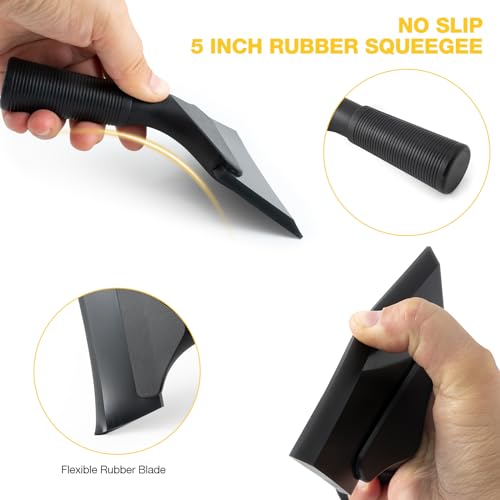 Gomake Vinyl Wrap Tool Window Tint Kit,Car Window Tint Application Kit with Small Rubber Squeegee, Vinyl Squeegee,Shank Gasket Squeegee,Mini Quarter Squeegee for Car Wrapping,Window Tinting, Black - Image 5