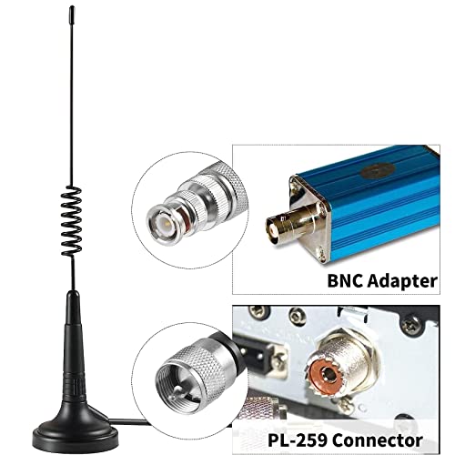 LUITON Cobra 14 Inch CB Antenna - Magnetic Mount, PL259 & BNC Compatible, Fits Cobra, Midland, Uniden, President Radios - Image 5