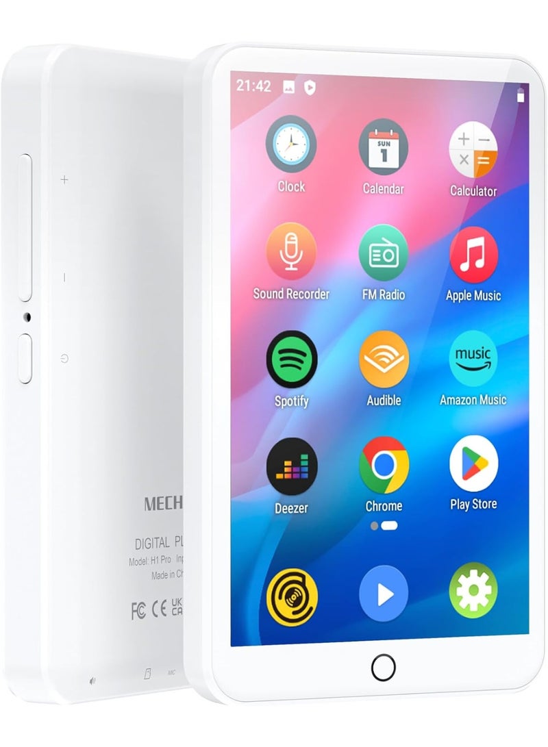 MECHEN مشغل MP3 مع بلوتوث وواي فاي بشاشة لمس 4 بوصة بدرجة حماية من الماء، يدعم سبوتيفاي وأمازون ميوزيك مع ذاكرة حتى 512 GB من ميشين - Image 1