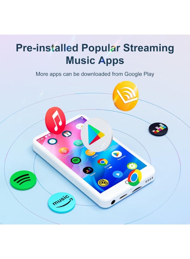 MECHEN مشغل MP3 مع بلوتوث وواي فاي بشاشة لمس 4 بوصة بدرجة حماية من الماء، يدعم سبوتيفاي وأمازون ميوزيك مع ذاكرة حتى 512 GB من ميشين - Image 3