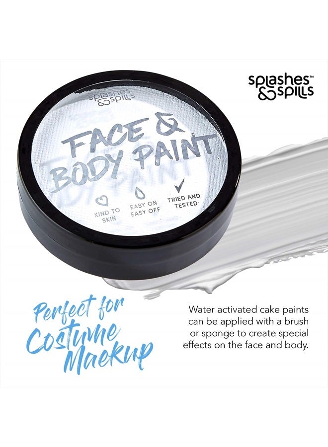 Splashes & Spills Water Activated SFX Face and Body Paint - White Face Paint, Special Effects Makeup 18g Cake Tub - Pretend Costume and Dress Up Makeup - Great For Halloween Party and Cosplay by Splashes & Spills (Whit - Image 4
