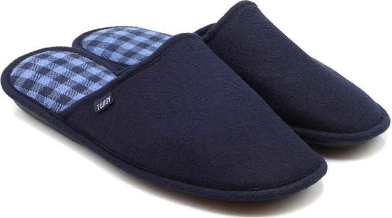Twigy Tw Square 20 TT0602 Men's Home Slippers-Navy Blue