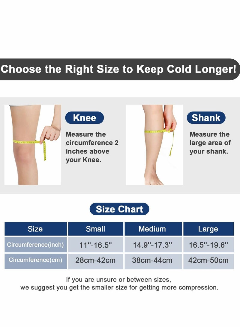 NIBEMINENT Hot Cold Therapy Flexible Ice Packs Compression Sleeve Reusable Gel Pack for Injury Wrap Knee Calf Elbow - Image 4