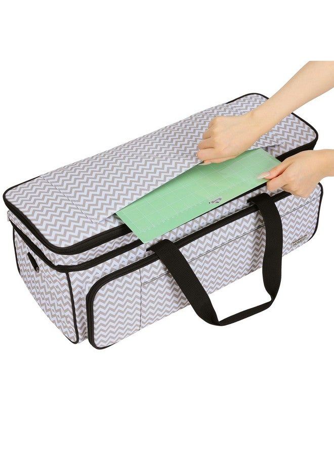 حقيبة حمل مزدوجة الطبقات من هومست مع جيب للحصيرة لـ Cricut Maker 3 وCricut Explore Air 2 وCricut Maker وCricut Explore 3، وجيوب أمامية متعددة للملحقات واللوازم، ريبل - Image 2