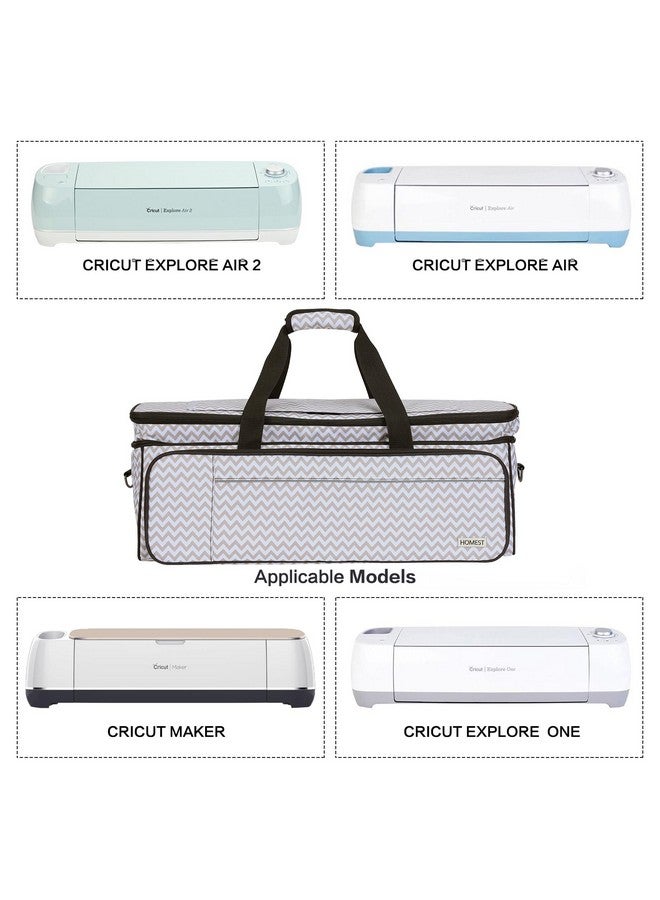حقيبة حمل مزدوجة الطبقات من هومست مع جيب للحصيرة لـ Cricut Maker 3 وCricut Explore Air 2 وCricut Maker وCricut Explore 3، وجيوب أمامية متعددة للملحقات واللوازم، ريبل - Image 5