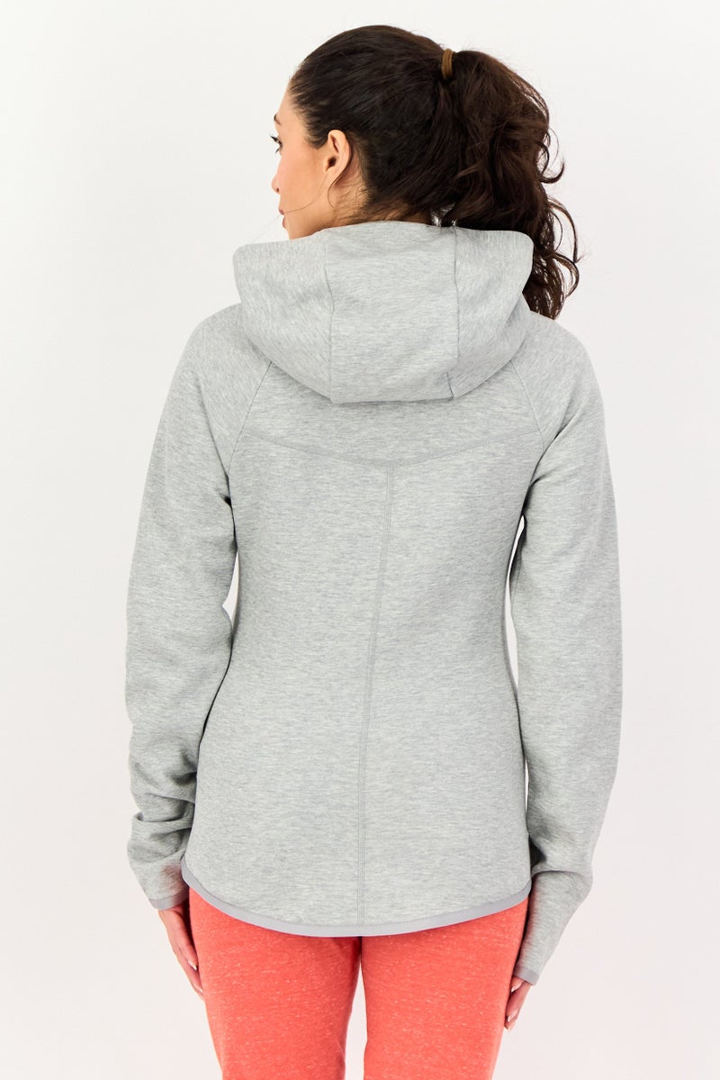 Nike Women Standard Fit Long Sleeve Outdoor Hoodie, Grey - Image 4