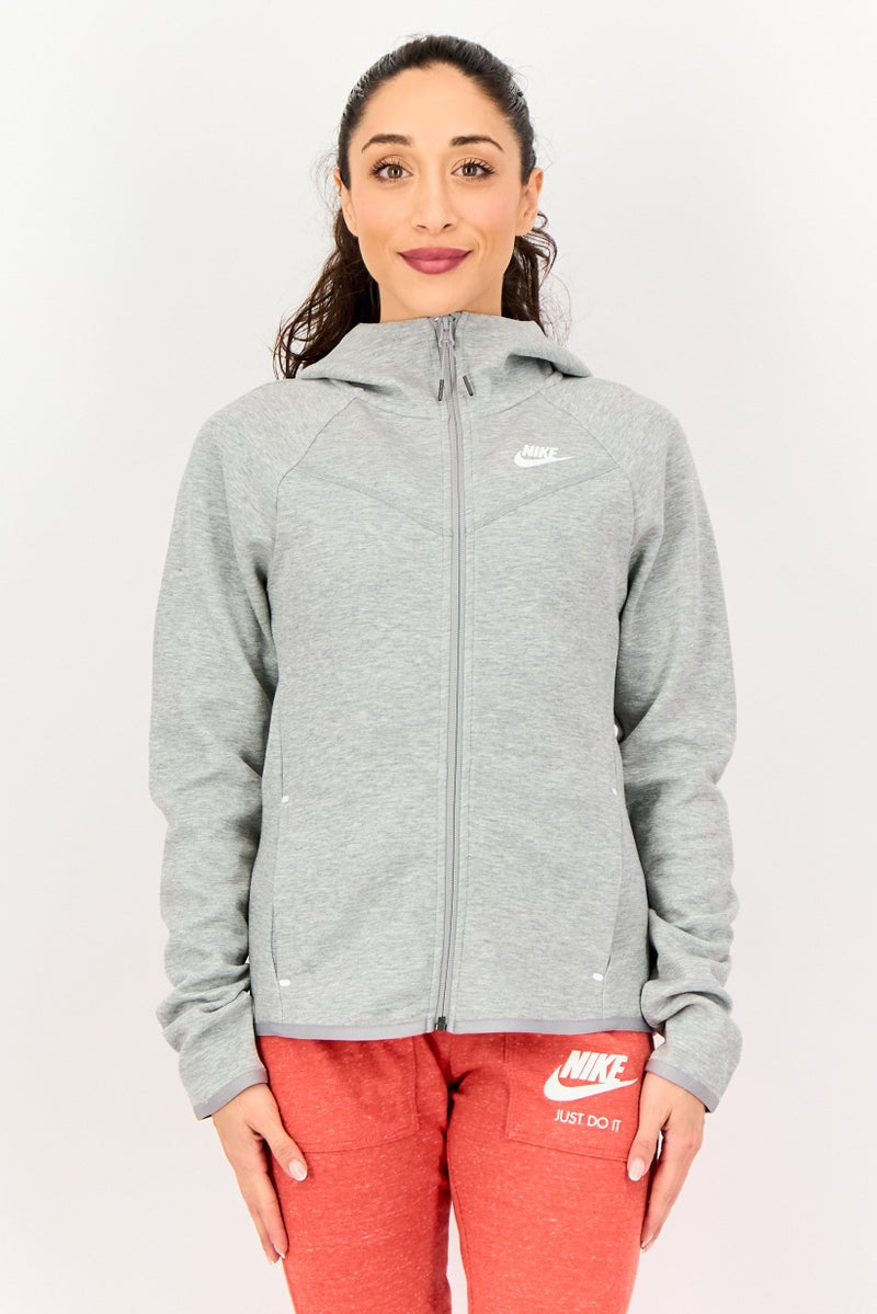 Nike Women Standard Fit Long Sleeve Outdoor Hoodie, Grey - Image 1