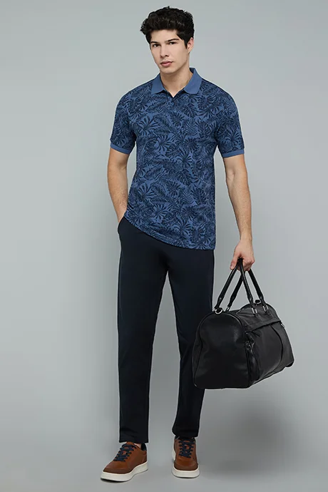 أر أند بي Printed Polo T-Shirt with Short Sleeves