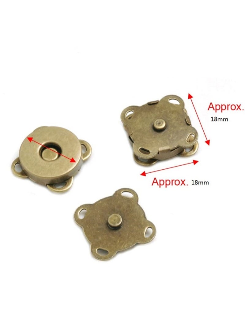 20 Sets Magnetic Button Clasps Snaps Fastener Clasps for Purses Handbag Clothes Scrapbooking Closure Fastener Sewing Craft DIY for Sewing Craft Purses Bags Clothes
