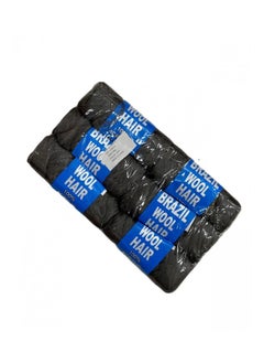 SW 6pcs Black Acrylic Yarn Hand Knitting Brazilian Wool Hair for Braiding and Extensions  - Image 1