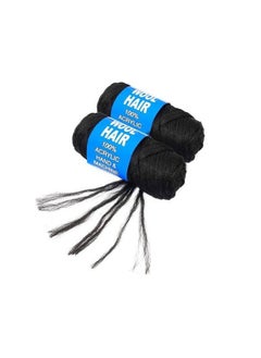 SW 6pcs Black Acrylic Yarn Hand Knitting Brazilian Wool Hair for Braiding and Extensions  - Image 5