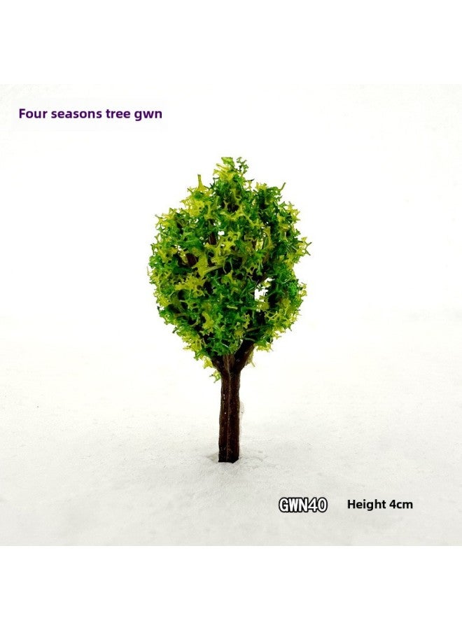 Four Seasons Tree Mixed Green Series Micro Landscape Simulation Model Decorative Tree Plastic Rod Small Tree Sand Table Building Model-Color:Four Seasons Trunk 7.5cm  - Image 4