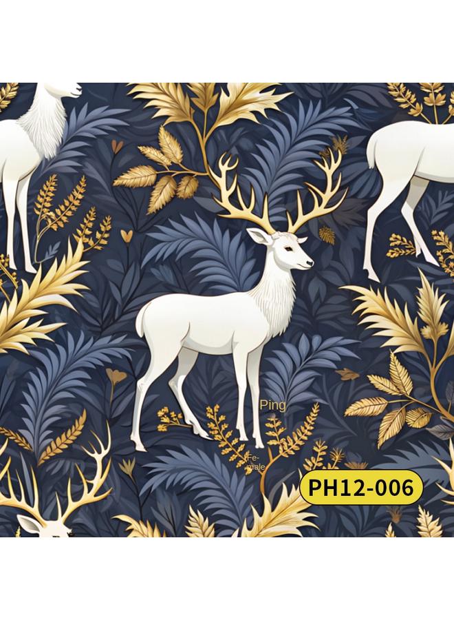 Bluejw French Retro Bunny Wall Wallpaper Self-adhesive Wall Sticker High Color Dirty Resistant Wallpaper Bedroom Warm Wallpaper - Image 1