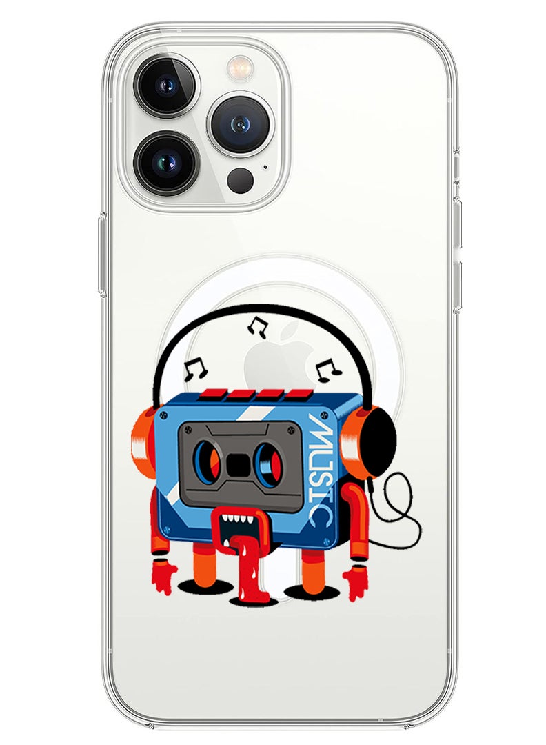 Theodor Magnetic Case for iPhone 13 Pro Max 6.7-inch Compatible with MagSafe Wireless Charging, Shockproof Phone Bumper Cover Music Recorder copy - Image 1