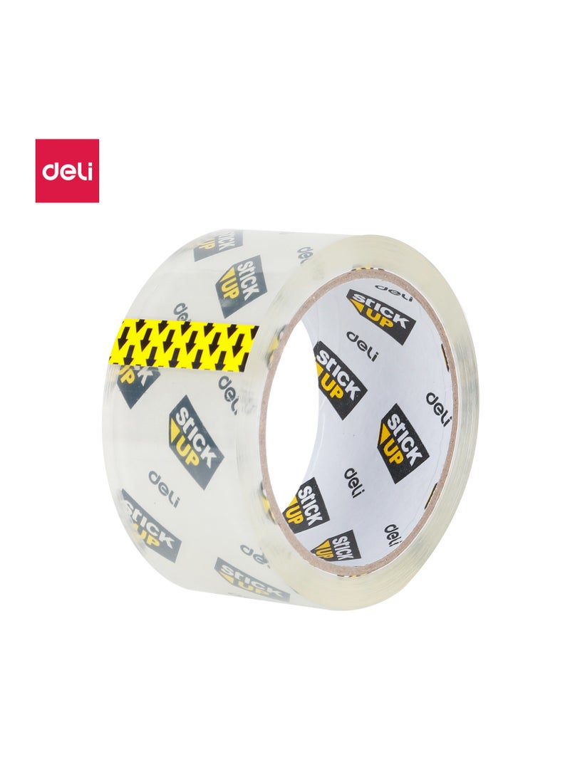 Deli E37661 Transparent Packing Tape, 48mm x 50m x 48um, BOPP Film, Low Noise Dispensing, 24-Month Shelf Life - Image 1