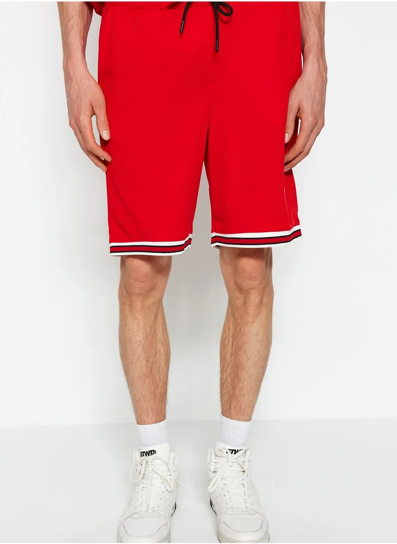 trendyol Drawstring Text Print Shorts