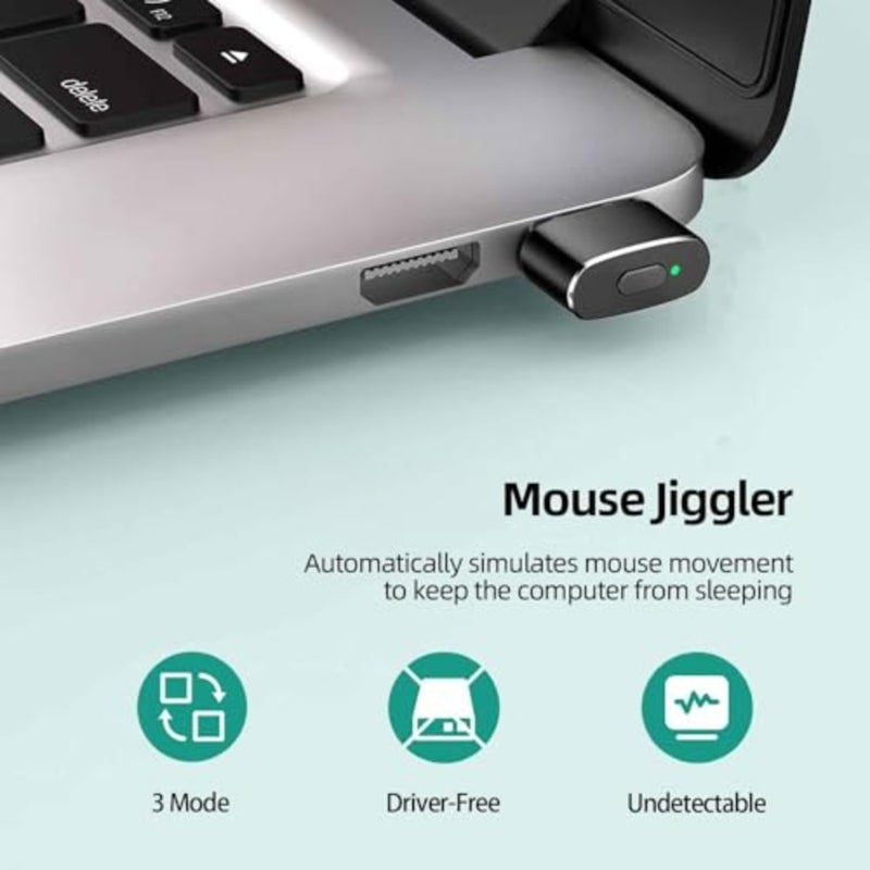 USB Mouse Jiggler, Undetectable Mice Mover with On/Off Switch, Multi-Track Modes, Driver-Free Plug and Play for Preventing Screen Lock, Auto Mouse Mover for Work, Office, PC and Mac - Image 3