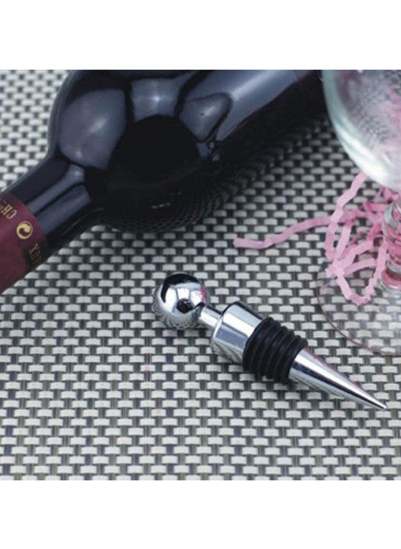 spa luxetique - Bottle Stopper, 3pcs Metal Leak Proof Wine Stoppers Reusable Wine Corks Bottle Stopper for Gifts Bar Holiday Party Wedding, 9cm*2.1cm - Image 1