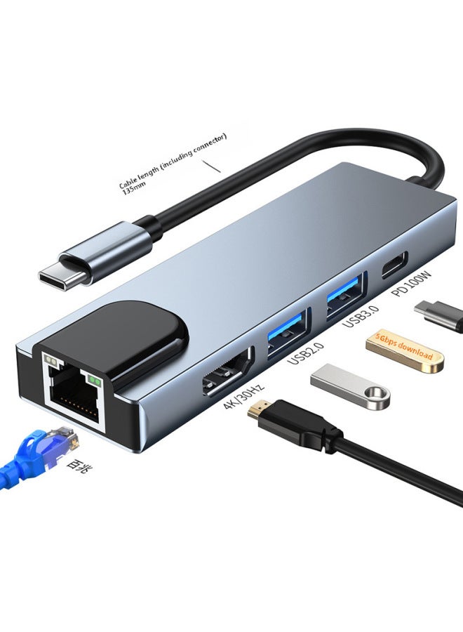 نيوترل منفذ توسعة من النوع C الجديد - محول USB مع شاشة وكرت شبكة - محطة إرسال ثمانية في واحد لأجهزة الكمبيوتر المحمولة - Image 1