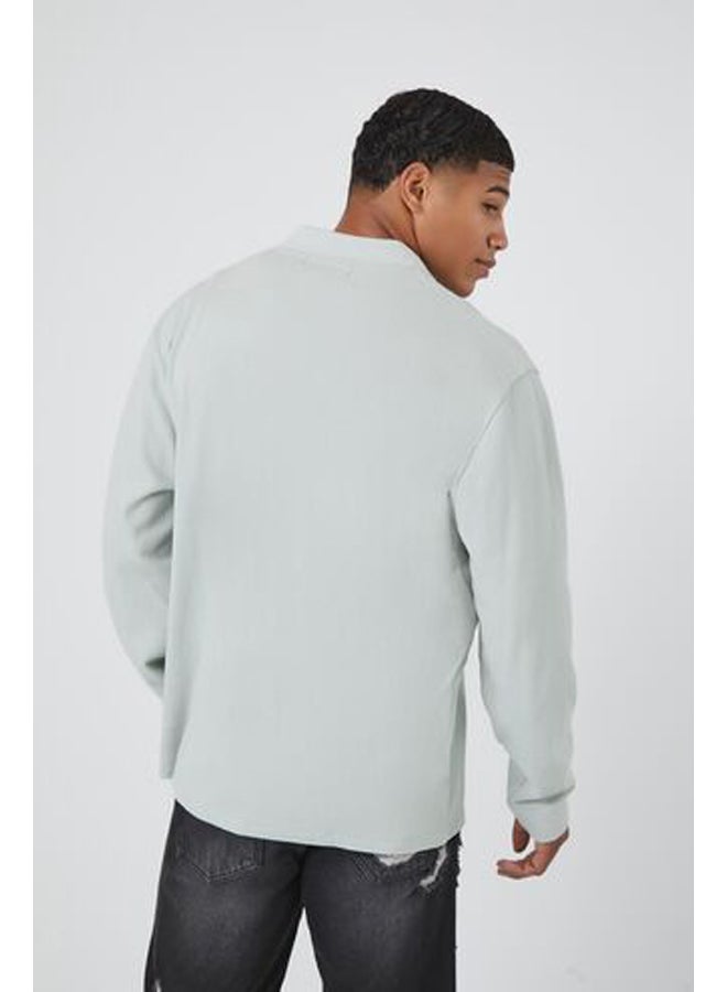 FOREVER 21 قميص بولو بسحاب ربع  - Image 3
