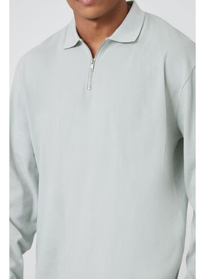 FOREVER 21 قميص بولو بسحاب ربع  - Image 5