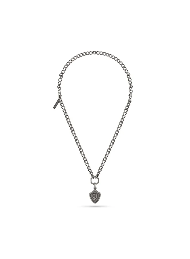 بوليس قلادة تاليسمان عتيقة من الفولاذ المقاوم للصدأ بحرف  للرجال