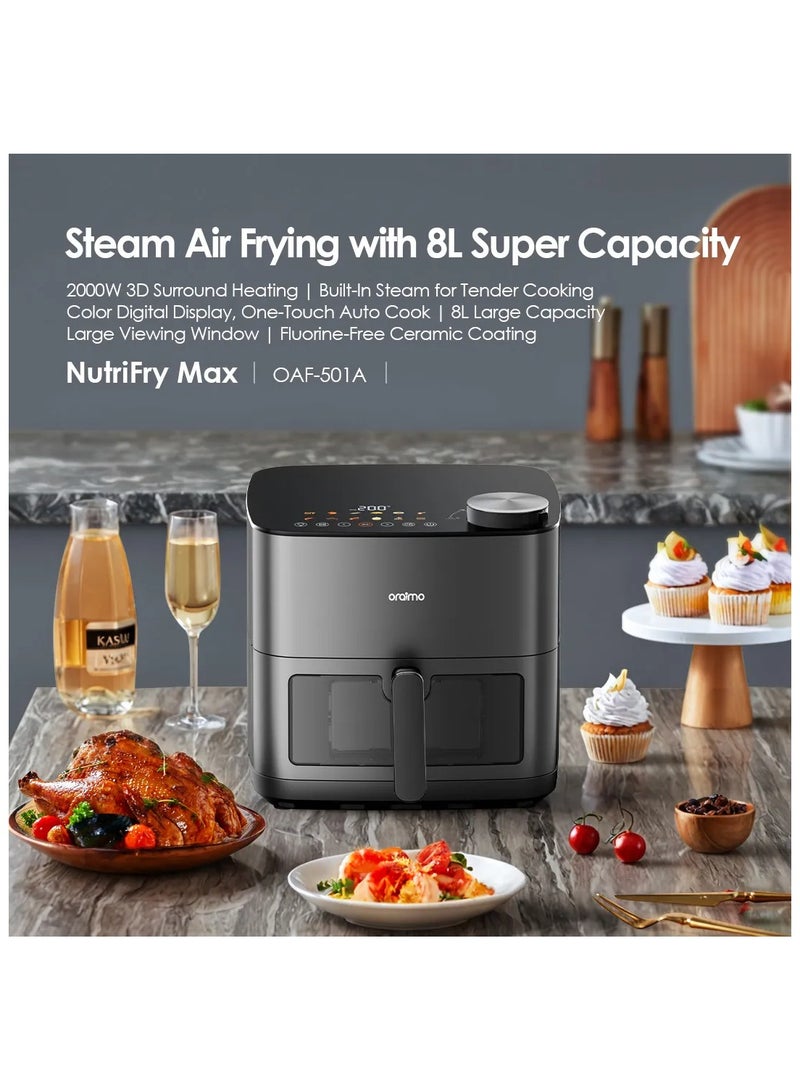 Oraimo NutriFry Max OAF-501A, 8L 2000W Air Fryer, Digital Display - Image 4
