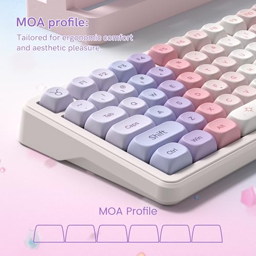 Keymatic PBT Keyboard Keycaps 126 Keys MOA Profile Cute Keycap Custom 60 65 75 100 Percent for Cherry MX, Outemu, Gateron Mechanical Keyboards(Only Keycap Set) - Image 3