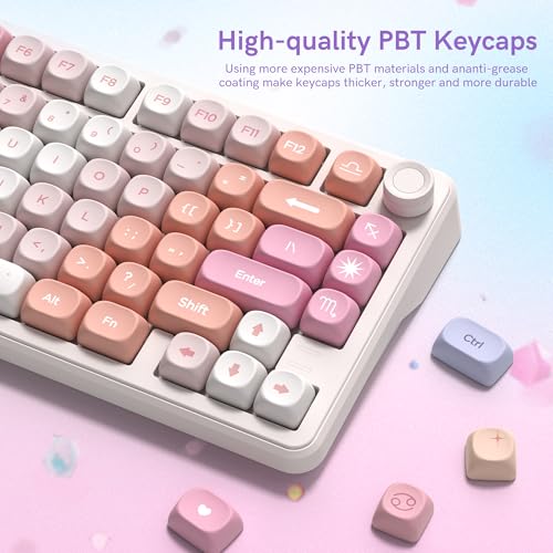 Keymatic PBT Keyboard Keycaps 126 Keys MOA Profile Cute Keycap Custom 60 65 75 100 Percent for Cherry MX, Outemu, Gateron Mechanical Keyboards(Only Keycap Set) - Image 4