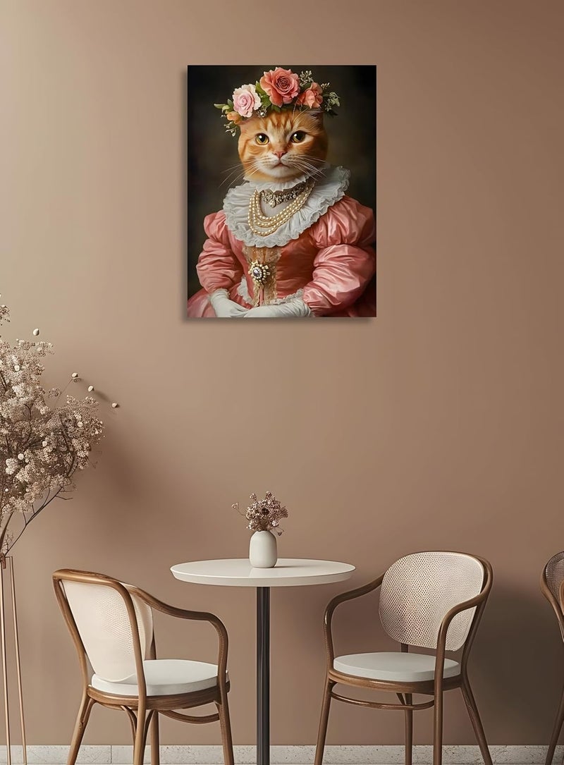 OWNANRTHM Gothic Cat Canvas Wall Art - Image 4