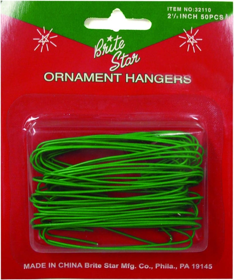 Ornament Hooks, 50 Count, Green