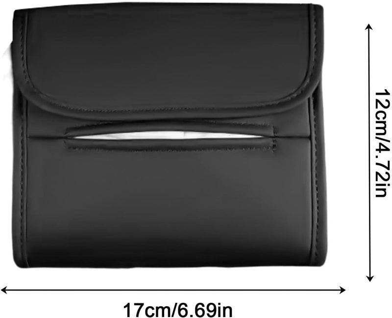 Car Tissue Box Holder | Car Napkin Holder | PU Leather Tissue Box, Facial Tissue Holder for Auto Headrest, Car Tissue Dispenser Standard Tissue Box Zalhin - Image 4