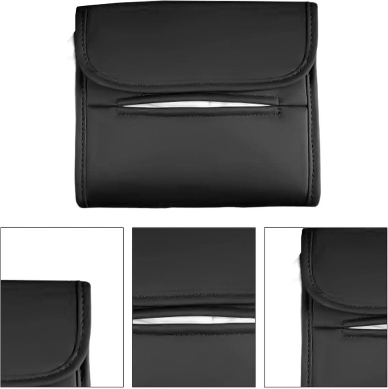Car Tissue Box Holder | Car Napkin Holder | PU Leather Tissue Box, Facial Tissue Holder for Auto Headrest, Car Tissue Dispenser Standard Tissue Box Zalhin - Image 5