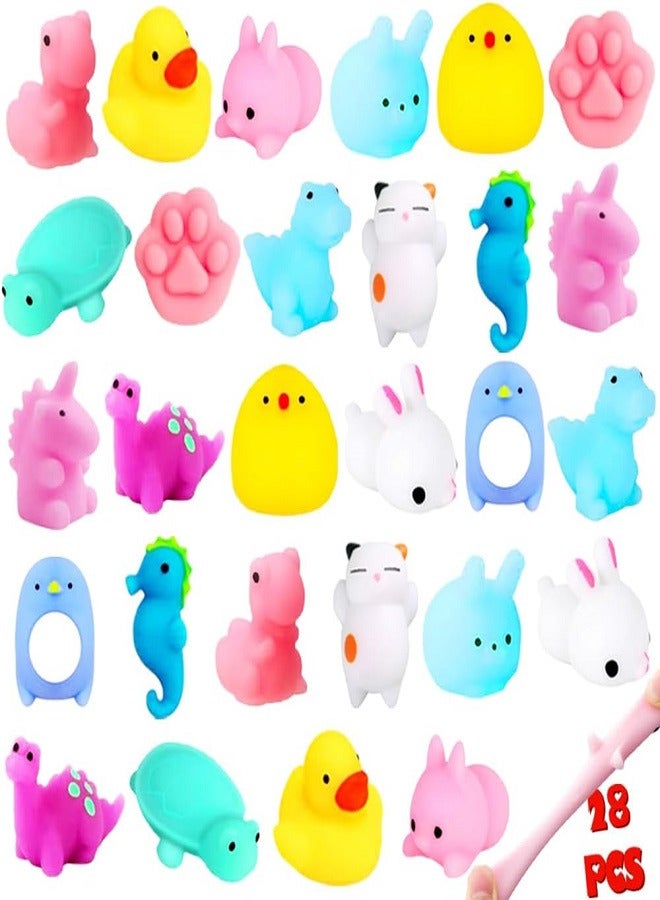 28 Pcs Mochi Squishy for Kids  Stress Relief Toys Rewards,Party Favor - Image 1