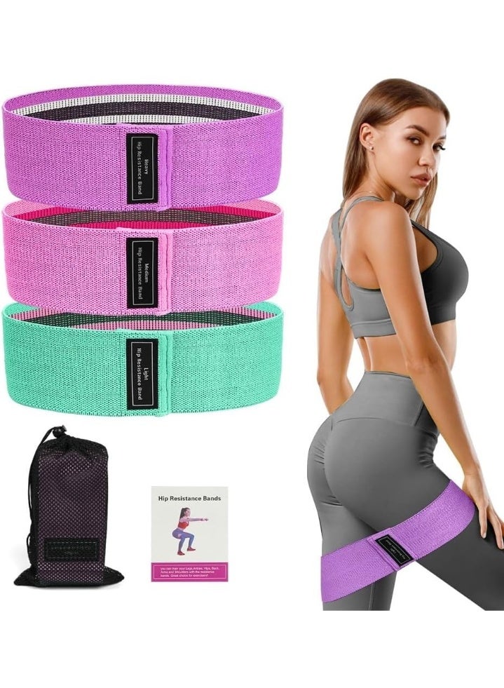 Bukela Resistance Band Set – Blue, Pink, Purple, 3 Levels, Elastic Exercise Bands for Yoga, Pilates, Fitness - Image 1