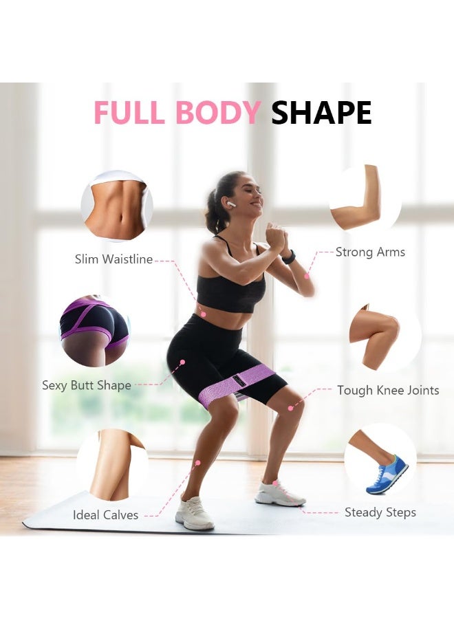 Bukela Resistance Band Set – Blue, Pink, Purple, 3 Levels, Elastic Exercise Bands for Yoga, Pilates, Fitness - Image 5