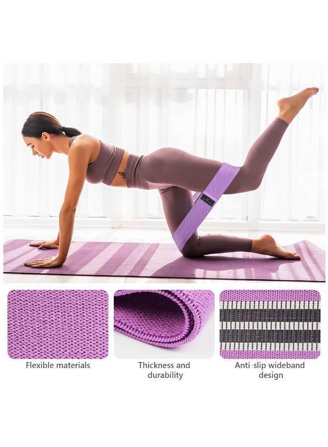 Bukela Resistance Band Set – Blue, Pink, Purple, 3 Levels, Elastic Exercise Bands for Yoga, Pilates, Fitness - Image 3