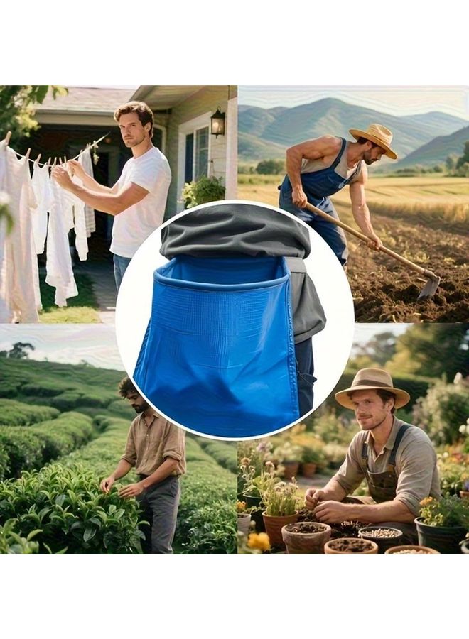تنورة البستنة الثقيلة بألوان متنوعة مع جيوب كبيرة وتدعيم في الخياطة - Image 2