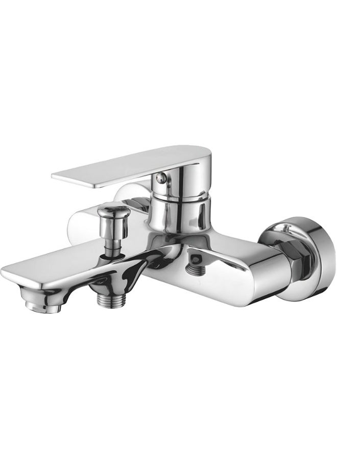 B BAGNO Wall-Mounted Shower Mixer 3403CR, Modern Brass Bathroom Faucet with Single Lever Control, Chrome Finish, Durable & Stylish Tap for Shower Systems - Image 1