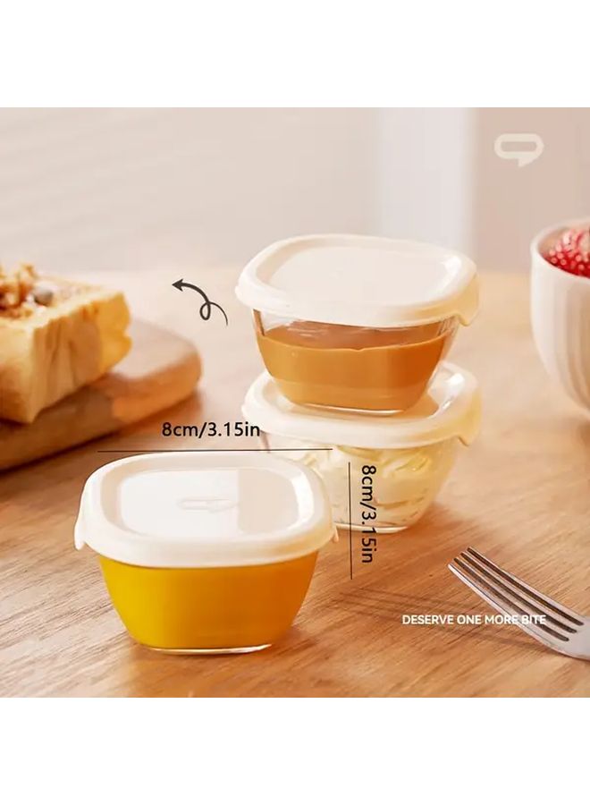 Green Portable Glass Salad Bowl With Mini Storage Jar For Picnics Camping And Everyday Use - Image 3