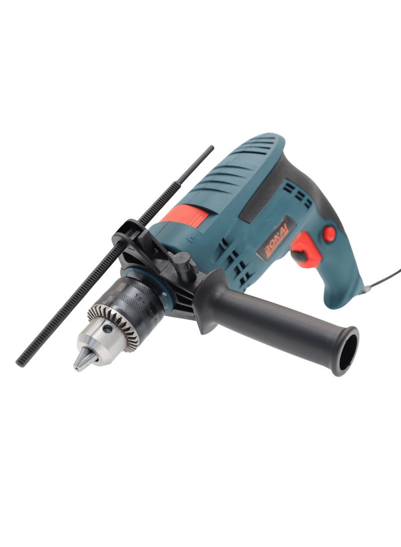 بوناي مثقاب صدمي BN-HK85 بقوة 750 واط، أداة كهربائية متغيرة السرعة 13 مم لحفر الخشب والمعادن والخرسانة والبناء، آلة حفر سلكية شديدة التحمل بمقبض جانبي قابل للتعديل - 220 فولت - Image 4