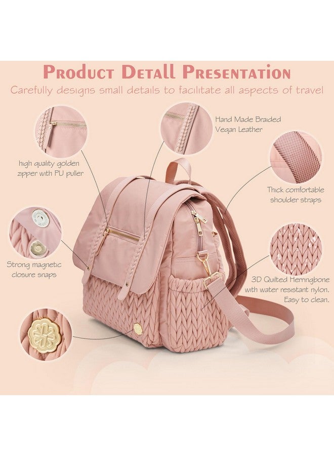SEWBOO Diaper Bag BackPack Large Capacity Travel Mommy Bag Waterproof and Stylish with Changing Pad Baby Bag for Women and Girls - Image 3