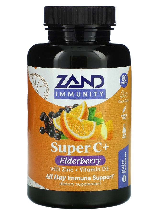 ZAND Immunity Super C+ Elderberry with Zinc/Vitamin D3 60 Tablets