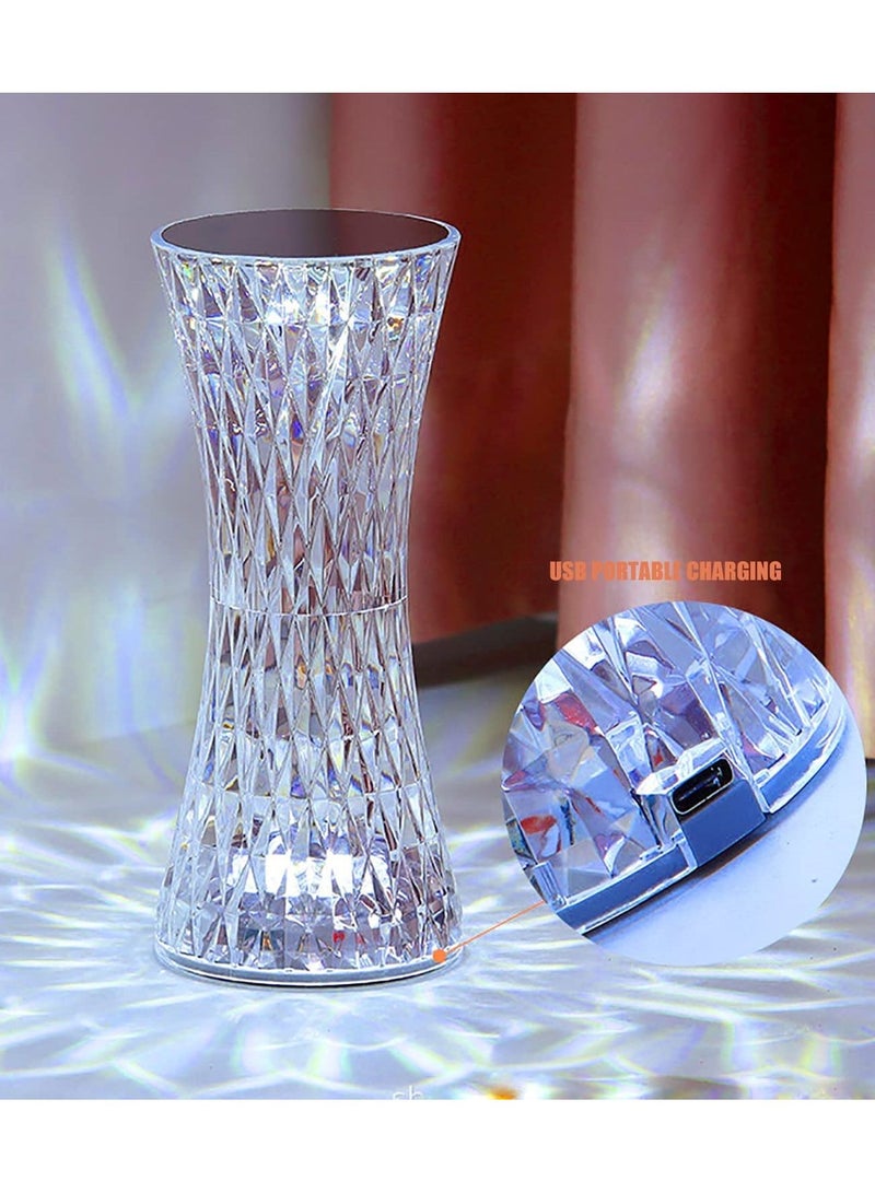 DubaiGallery Rechargeable Air Humidifier Crystal Lamp 6 Colors Touch Diamond Rose Lamp Aromatherapy Humidifiers Diffusers Romantic Humificador  - Image 2