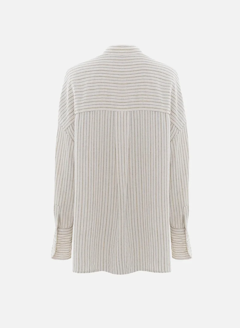 Lichi Striped loose shirt