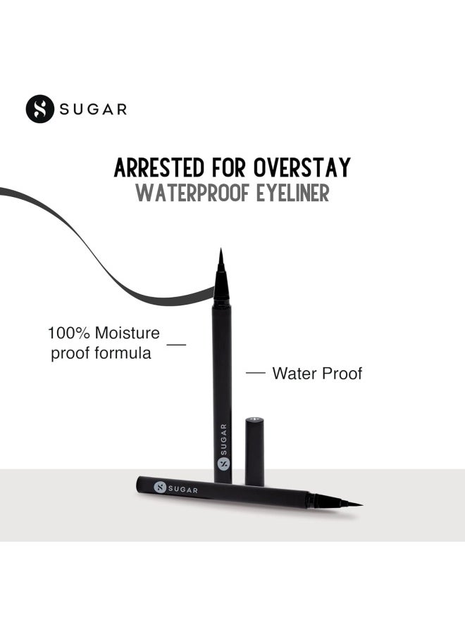 SUGAR Cosmetics Arrested for Overstay Waterproof Eyeliner - 01 I’ll Be Black (Black)  - Image 2