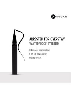 SUGAR Cosmetics Arrested for Overstay Waterproof Eyeliner - 01 I’ll Be Black (Black)  - Image 3