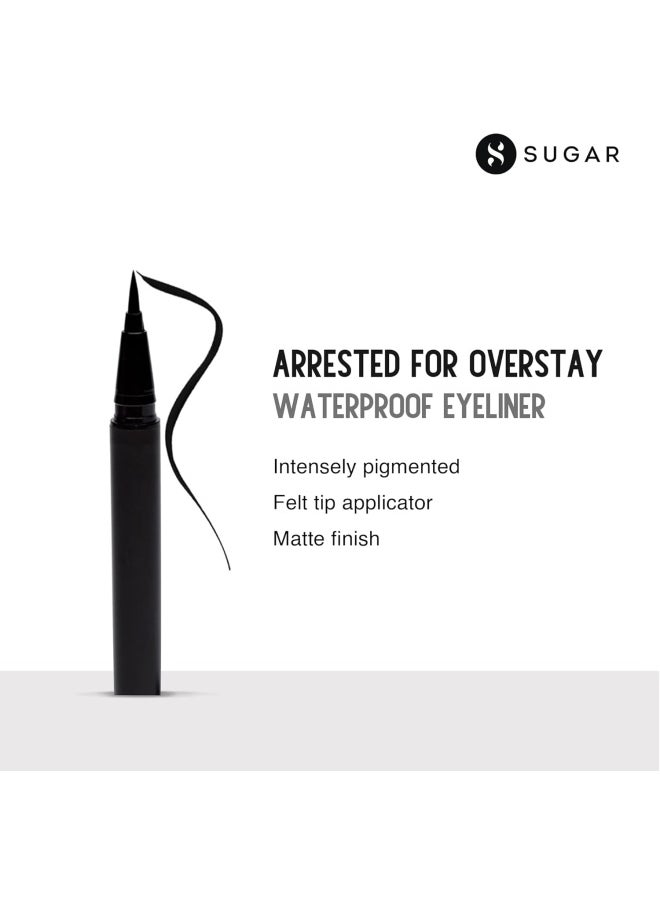 SUGAR Cosmetics Arrested for Overstay Waterproof Eyeliner - 01 I’ll Be Black (Black)  - Image 3