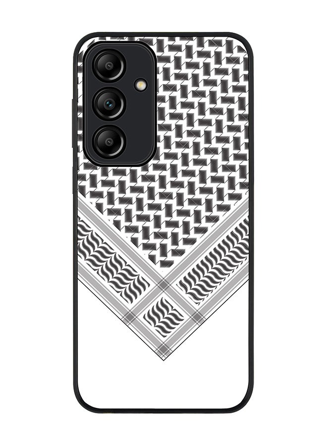 Stylizedd Rugged Black Edge Case for Samsung Galaxy A35, Slim fit Flexible Anti Drop Thin Cover-  Victory Shemag(Black) - Image 1